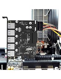 ORICO 5 port tarjeta de expansión PCI PCI E a USB 3.0 SuperSpeed, Mini PCI E USB 3.0 Hub driver adaptador con conector interno de USB 3.0 20 pin [VL800 y VL812 controlador USB 3.0]