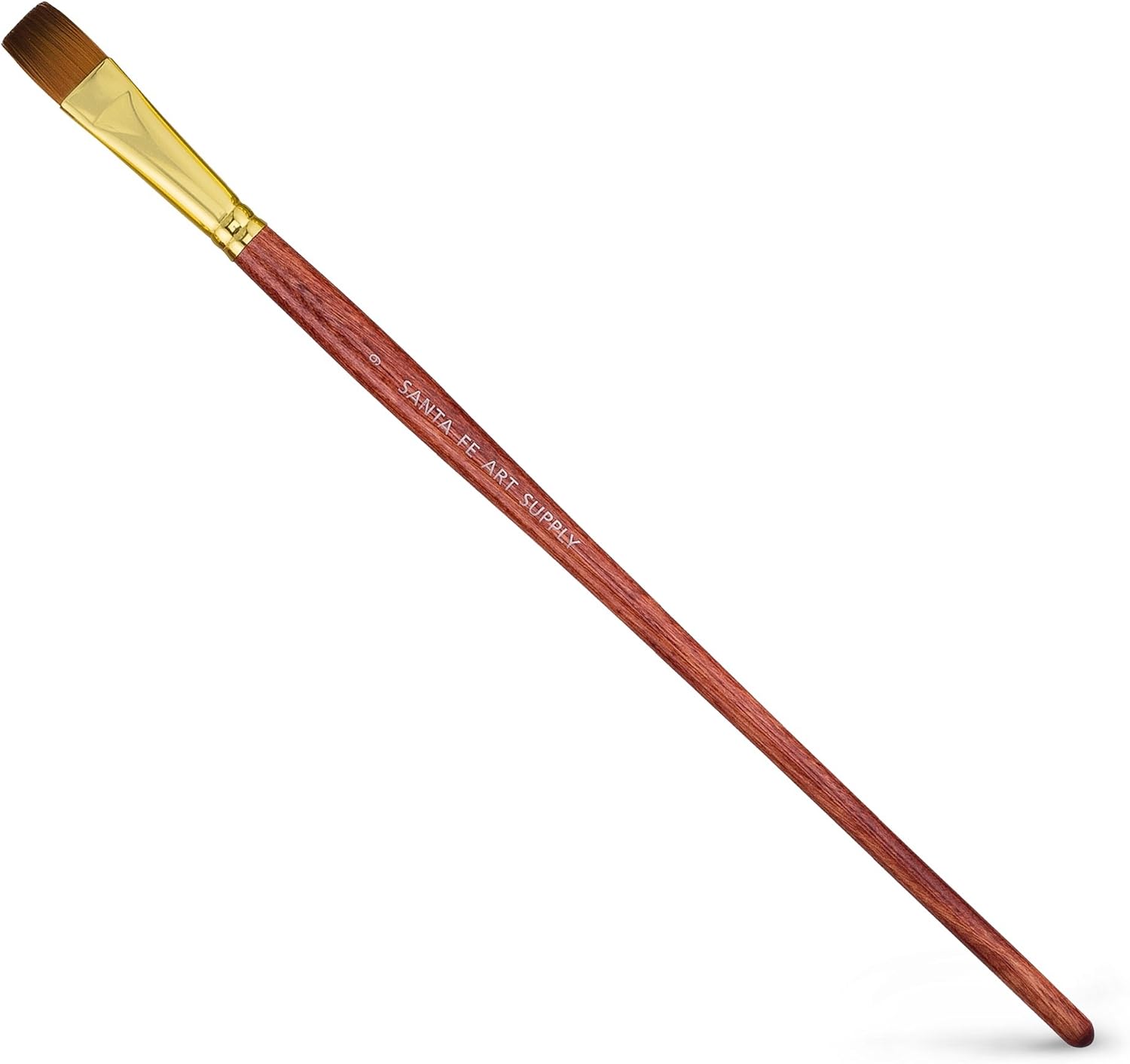 Artist Paintbrush Flat Size 9. Acrylic Oil Watercolor & Face Paint. Long Handle Replacement Paint Brushes