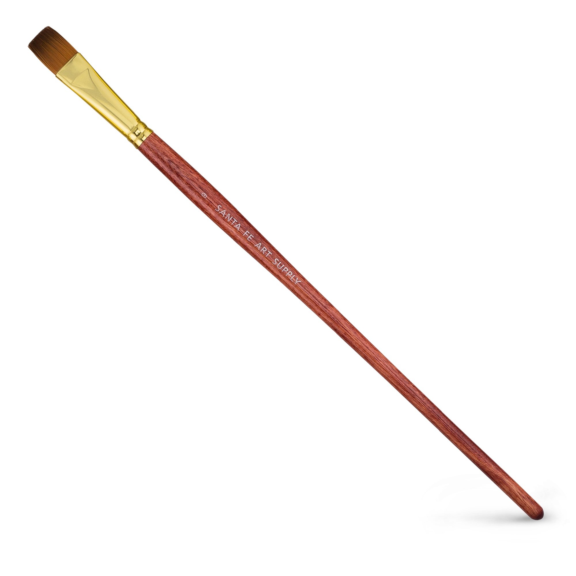 Artist Paintbrush Flat Size 9. Acrylic Oil Watercolor & Face Paint. Long Handle Replacement Paint Brushes