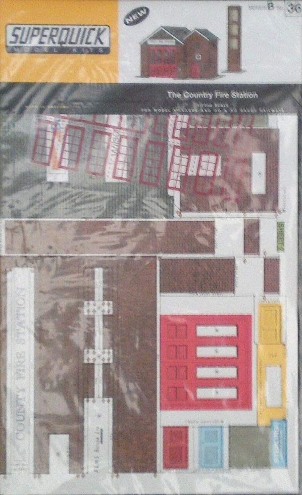 B36 Superquick Country Fire Station - 1/72 OO/HO - Card Model Kit