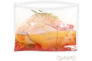 TWOWYHI 4 Packs Brining Bags for Turkey 26"×22" Large Turkey Brine Bags Holds up 35lb with Thickened Zipper 3PCS Strings for Thanksgiving Chicken Beef