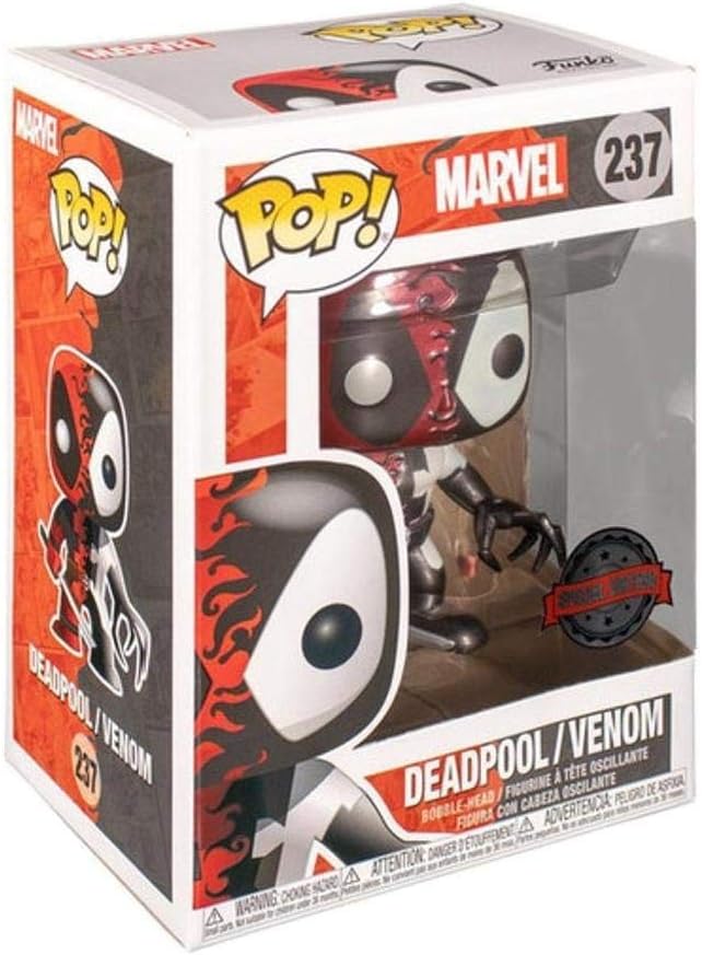 pop Funko Marvel 237 Deadpool Venom Metallic Special Edition …, 11.5 cm (H) x 16 cm (L) x 9 cm (W) - Image 4