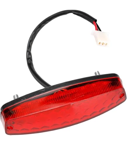 EuAcesry Luz De Freno Trasera LED 12V Para Moto: Seguridad Y Estilo En Tu Conducción (Universal ATV Scooter)
