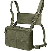 WYNEX Recon Kit Bag, Tactical Chest Pack Molle Vest Bags Front Pouch Multi-Purpose Daypack Concealed EDC Carry Pouch