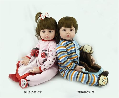 Anano 24 Inch Reborn Baby Doll Twins Silicone Vinyl Body Boy and