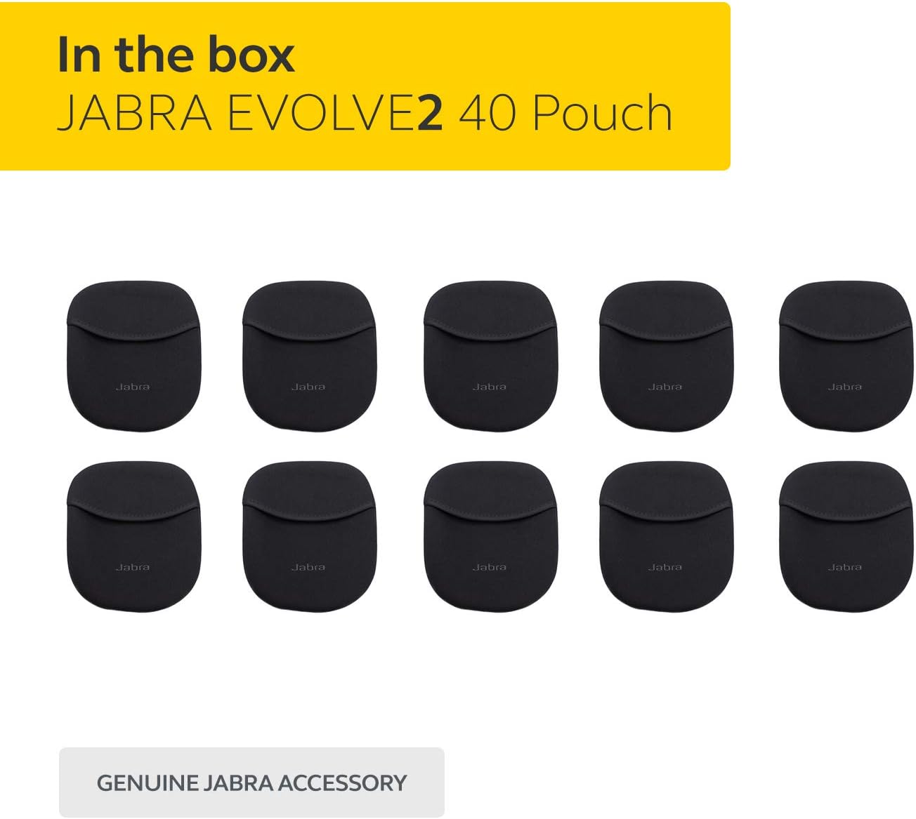 Jabra Evolve2 40 Pouch - Black Headset Carry Bag, Set of 10 - Image 5