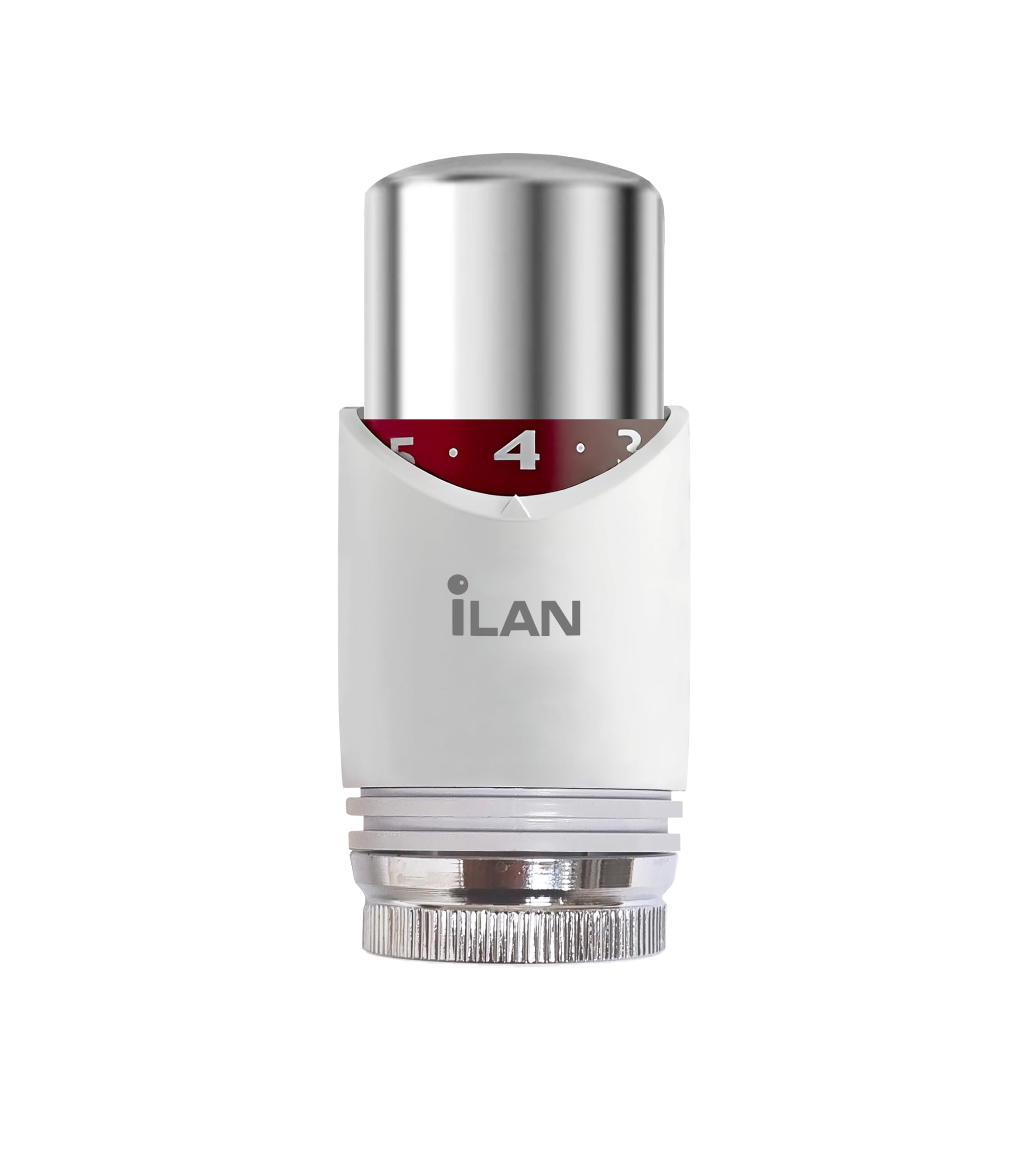 iLAN TRV Thermostatic Radiator Valve, Replacement Head Only, Chrome & White