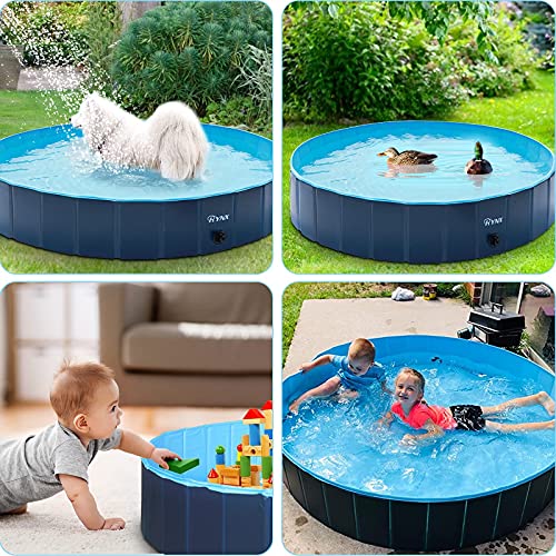 Foldable Dog Pool Dogs Swimming Pools Pet Pool Bathing Tub Hard Plastic Kiddie Pools for Kids