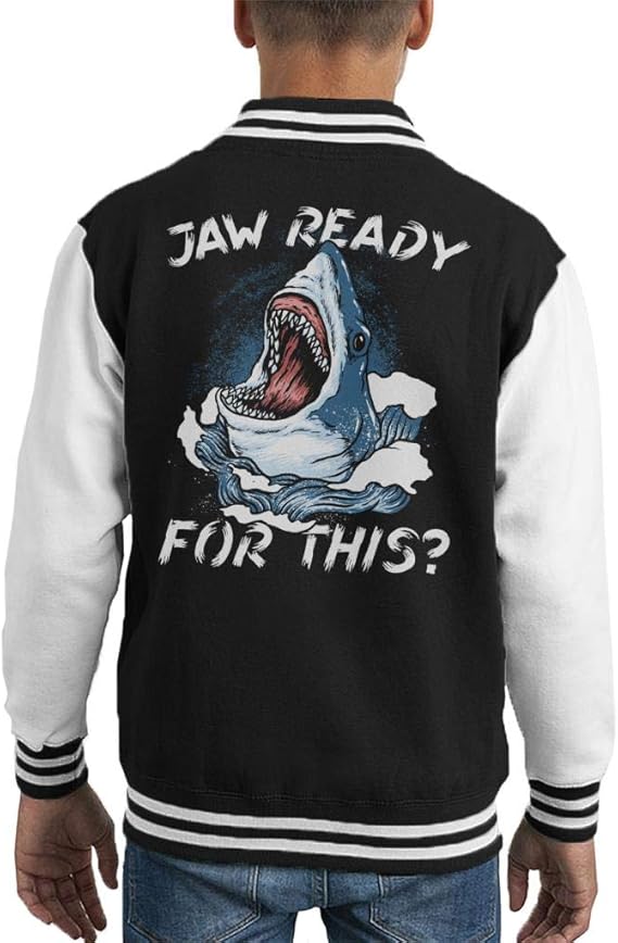 Jaw Ready for This Jaws Kid's Varsity Jacket Amazon.co.uk Clothing