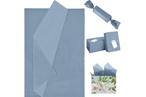 EROMAP 120 Sheet Dusty Blue Tissue Paper Pastel Blue Gift Wrapping Paper Bulk Art Craft for Gift Bags Baby Shower Wedding Birthday Party Decor, 20 X 14’’