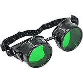 Steampunk Mad Scientist Goggles Rave Glasses Costume Eye Protection Goggles Welding Style