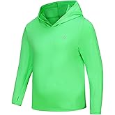 HODOSPORTS Boys Rash Guard Swim Shirt Long Sleeve for Kids UPF 50+ Sun Protection Hooded Swimming Hiking Shirts Swimsuit