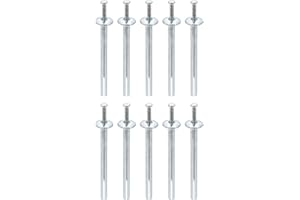 DTGN 1/4" x 3"(D x L) Drive Anchors - 50Pack - Good for Metal Steel Aluminum Concrete - Hammer Drive Nail - Silver