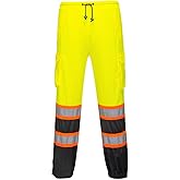Portwest US388 High Visibility Two-Tone Reflective Lightweight Mesh Over Pants Hi Vis Cargo Safety Work Pants