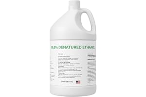 FIVE STAR MATERIALS RESOURCES Denatured Ethanol Alcohol - SDA 40B 99 Percent Denatured Alcohol 200 Proof -Lab & Research Solvent - Bioethanol Tabel top Fire Pit - 1 Gallon (Equals 4X 1 Liter)