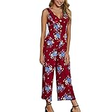 Hemlock Women Floral Print Jumpsuit V Neck Waist