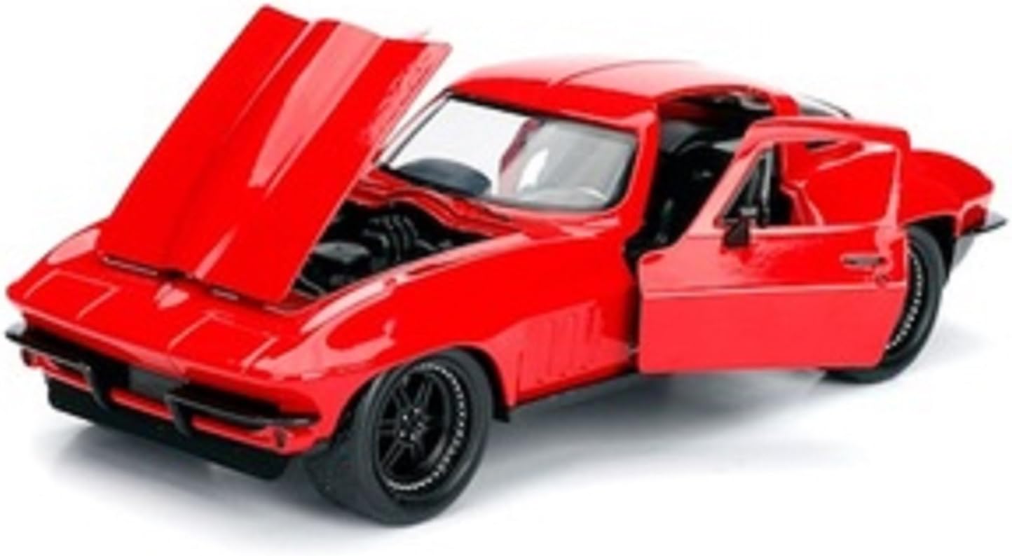 Jada 98298 1:24 Fast & Furious 8-Letty's Chevy Corvette-JA98298, Red, Taglia unica - Image 4