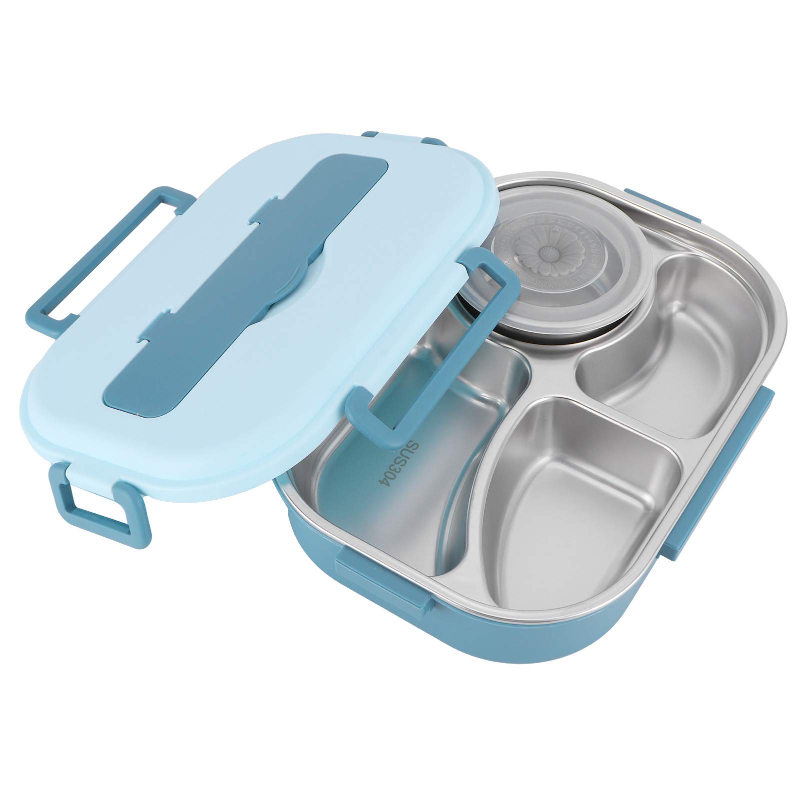 Photo 1 of 01 Lunch Box, Dinnerware Portable Bento Box, Stainless Steel Lunch Box for Office Meals Canteens Family Meals Classroom Lunches(#1)