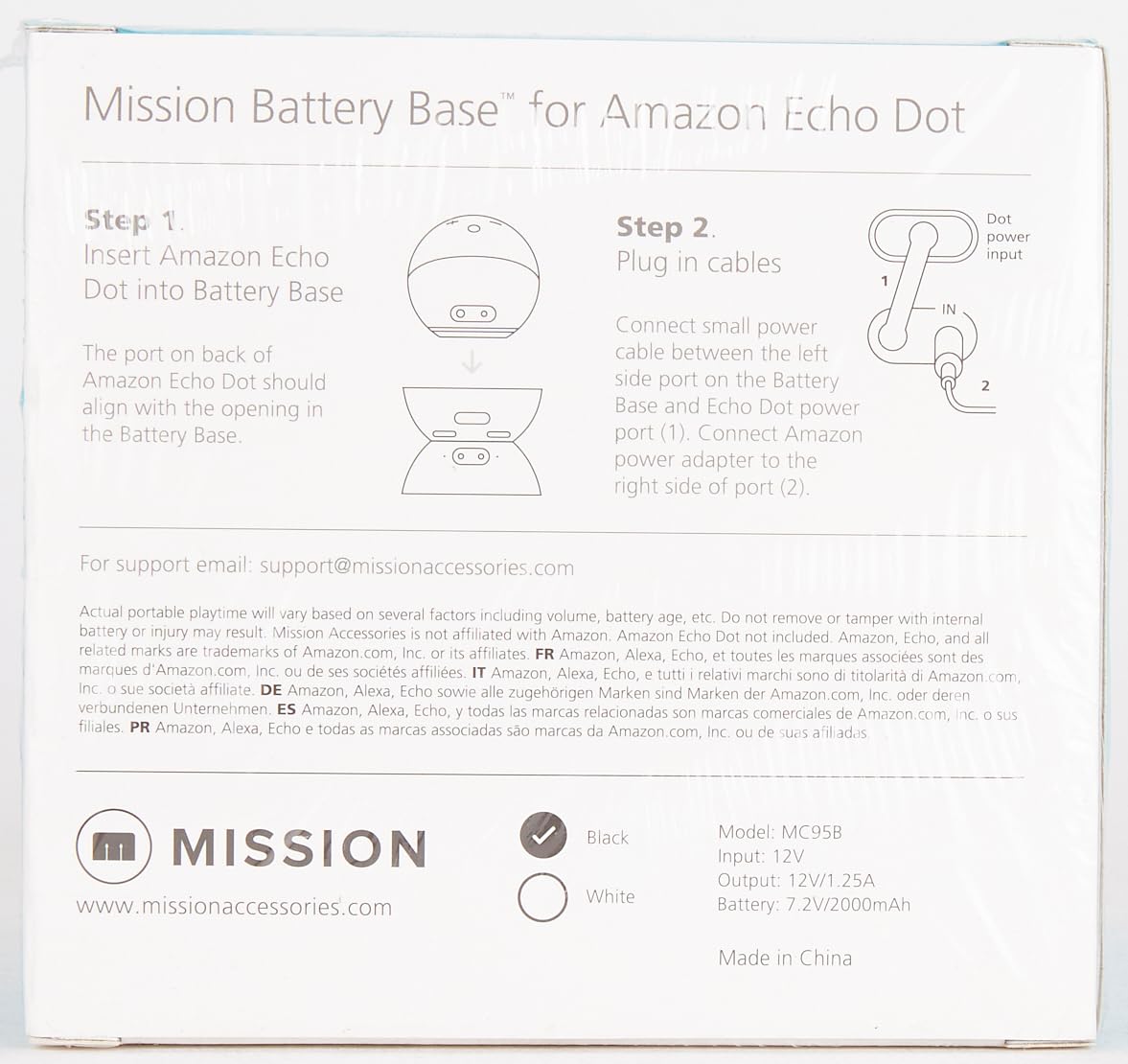Made for Amazon Battery Base, for Echo Dot (4th & 5th generation)