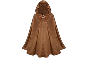 SunnyLisa Cloak with Hood for Renaissance Medieval Victorian Steampunk Halloween Costume Women Men,Wizard Witch Cape Cosplay