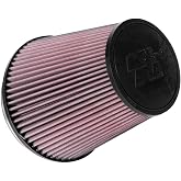 K&amp;N High-Flow Original Lifetime Universal Clamp-On Air Filter: High Performance, Premium, Washable: Flange Diameter: 6 In, Filter Height: 7.5 In, Flange Length: 1 In, Shape: Round Tapered, RU-1041