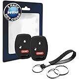 2pcs Compatible with Honda Remote Head 3 Buttons Black Silicone FOB Key Case Cover Protector Keyless Remote Holder for Civic CR-V CR-Z Fit Insight Odyssey Pilot Accord Crosstour