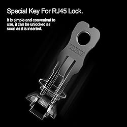 12pcs RJ45 Port Lock with 1Keys, Locking RJ45