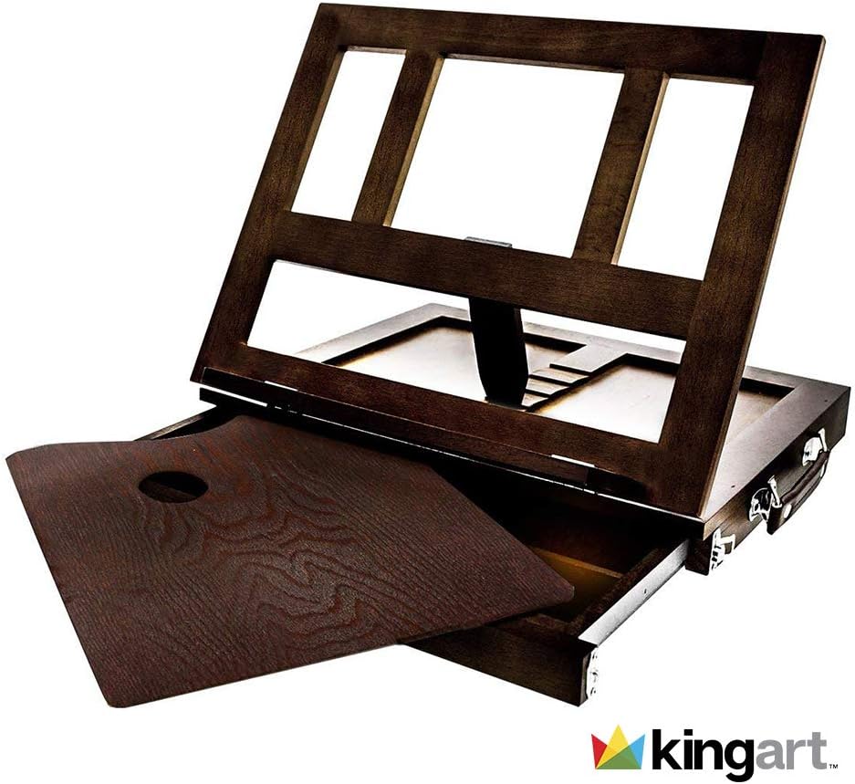 KINGART 704 Wood Tabletop Easel with Drawer, One Size