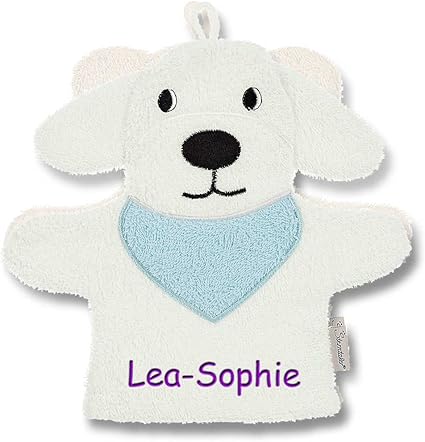 Sterntaler Gant De Toilette Avec Nom Brode Gant De Toilette Bebe Cadeau De Naissance Hardy Chien Neuf Amazon Fr Bebes Puericulture