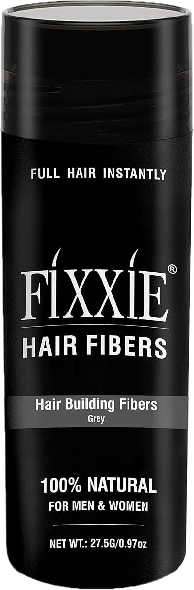 FIXXIE Grey Hair Fibres 27.5g Keratin Hair Fibers for Thinning Hair