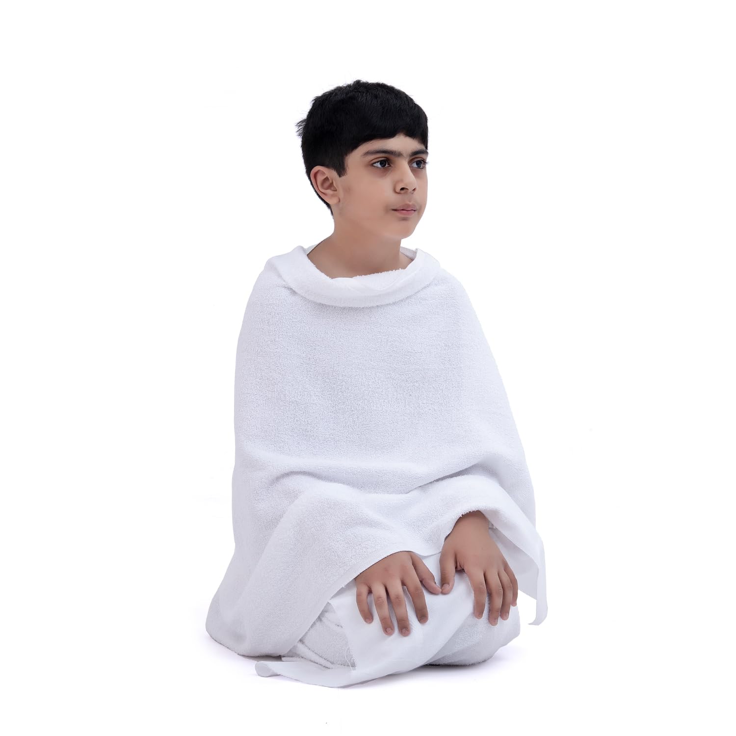 SweetNeedle Premium Terry Weave Kids Ihram for Hajj & Umrah - Non-Stitched, Soft & Absorbent Fabric | Lightweight, Comfortable & Travel-Friendly | 100% Pure Combed Cotton Ehram Ahram Towels