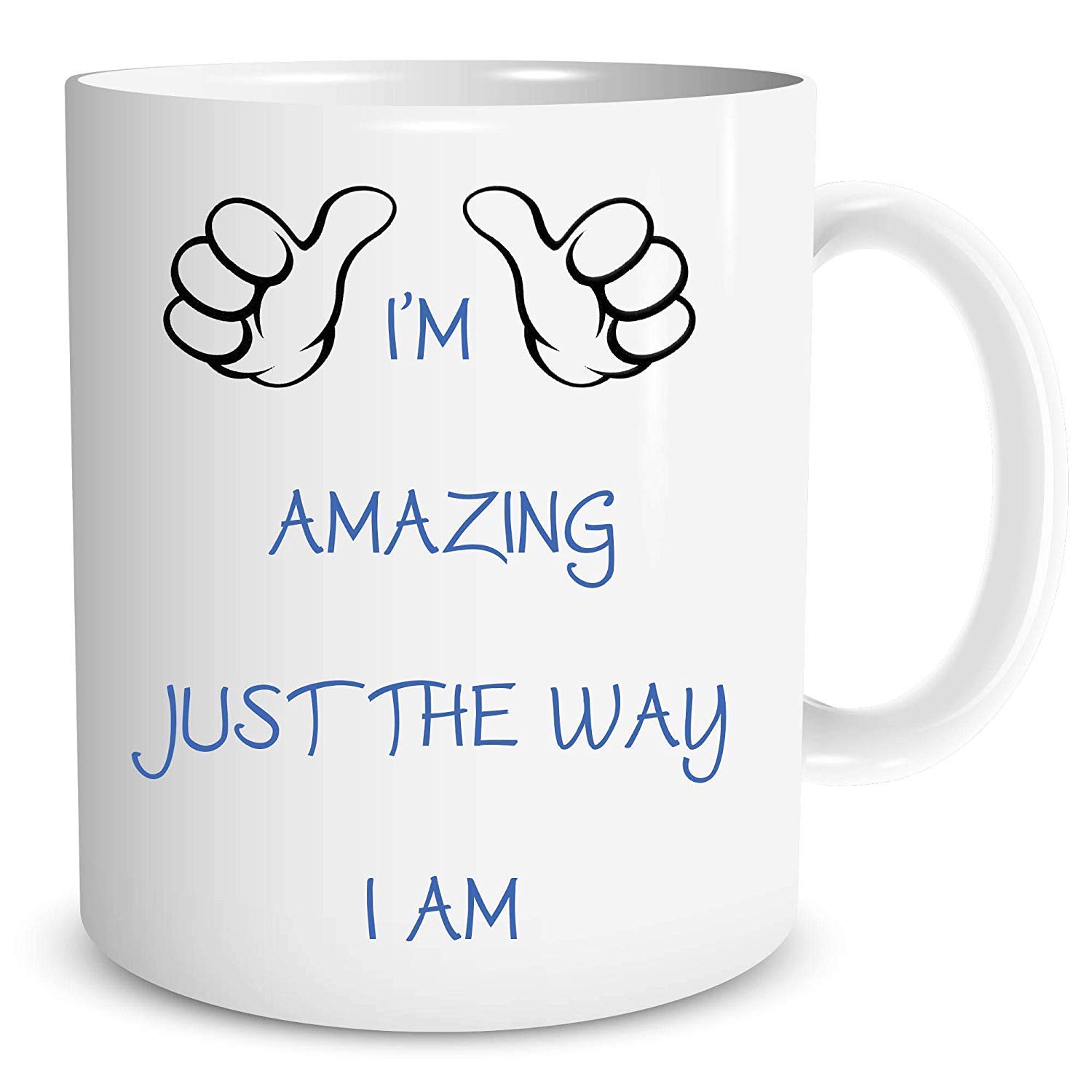 Funny Novelty Mugs Humour Adult I'm Amazing The Way I Am Cup Coffee WSDMUG578