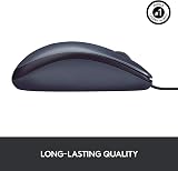 Logitech B100 Wired USB Mouse 3-Buttons Optical Ambidextrous Black view 6