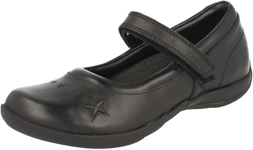black clarks school shoes