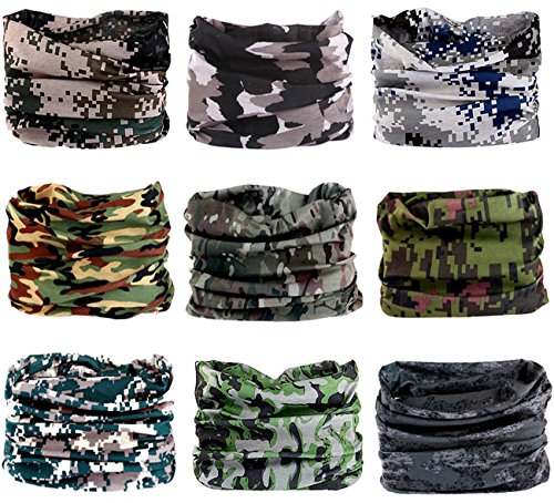 Kingree 9pcs outdoor magic scarf for atv/utv riding, se…
