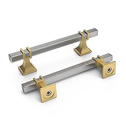 homdiy 10 Pack Brushed Nickel Cabinet Pulls 3-3/4