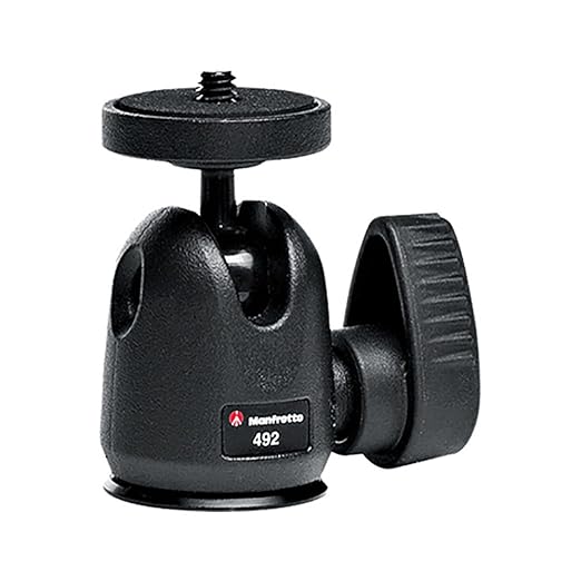 title=Manfrotto 492 Testa Sfera Micro per Fotografia, Nero