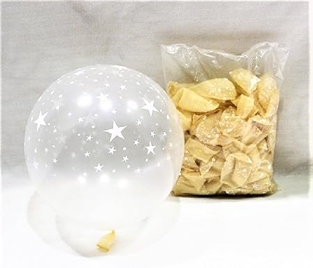 Amazon Shantrip スター バルーン 100個 空気入れ セット クリア 風船 星 お誕生日 イベント パーティ 風船 バルーン おもちゃ