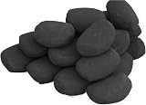 The Stove Wizard Gas Fire Pebbles 30 Large Black Ceramic Heat Resistant 70x50mm view 9