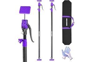MAKA ZARION Quality Steel Adjustable Cabinet Jack Support Pole, Quick Support Rod & Cargo Bars, Drywall Jack, Zipwall Dust Barrier System, 3rd Hand Support System 154LB, Extend from 49.2-114.2 in, 2-Pack