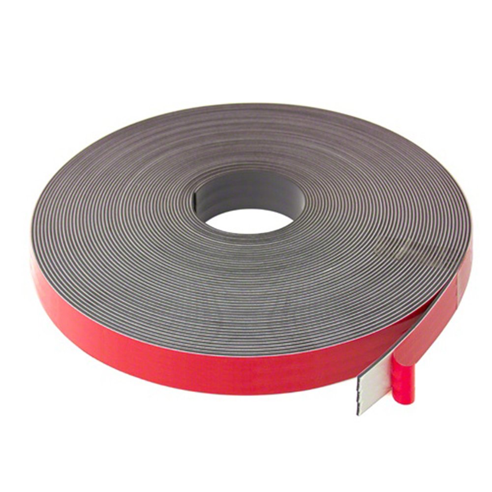 MagFlex® Flexible Magnetic Tape with Foam Self Adhesive Designed to Provide a Strong Grip on Magnetic Metal Based Surfaces - Polarity A - 25.4mm Wide - 5m Length