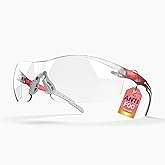 IMPACTABLE ANSI Z87.1 Safety Glasses, Anti-Fog UV Impact Scratch Resistant for Eye Protection at Work, Sports, Shooting, Pickleball, Racquetball, Clear Wraparound Lenses, No-Slip Nose Grip, 1 Pack