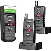 PANDAAR Wireless Doorbell, Intercoms Wireless for Home | 4900ft Long Range Wireless Intercom System, Rechargeable Battery, 3 Volume Levels, 21 Ringtones, for House Classroom Business