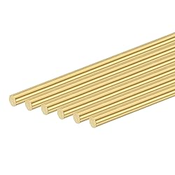 uxcell 6 Pcs 15/64"(6mm) Dia Brass Solid Round