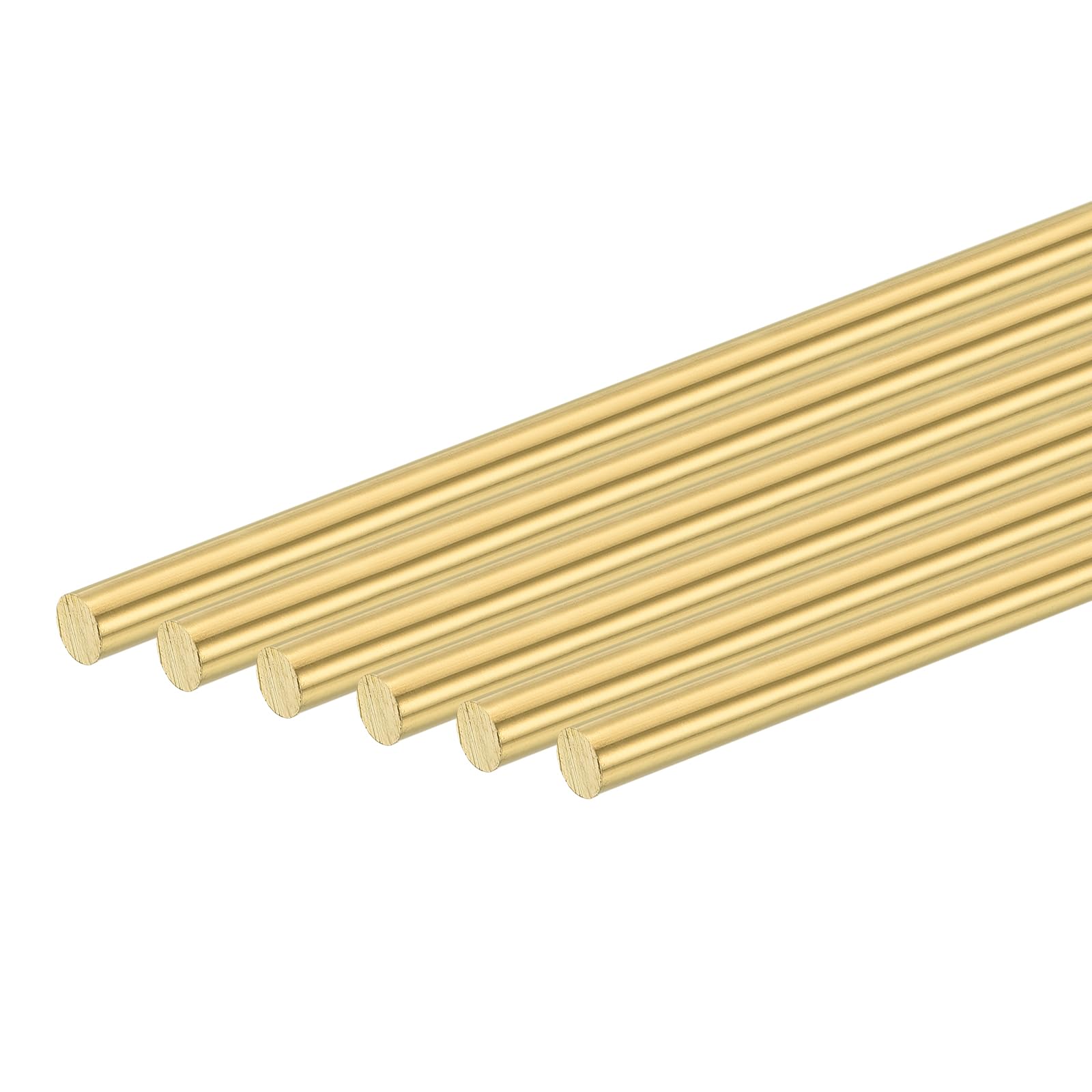 uxcell 6 Pcs 15/64"(6mm) Dia Brass Solid Round