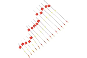 Pwshymi Winter Ice Fishing Rod Top Tip Durable Abs Material Portable Mini Bobber Indicator for Ice Fishing Enthusiasts 15pcs