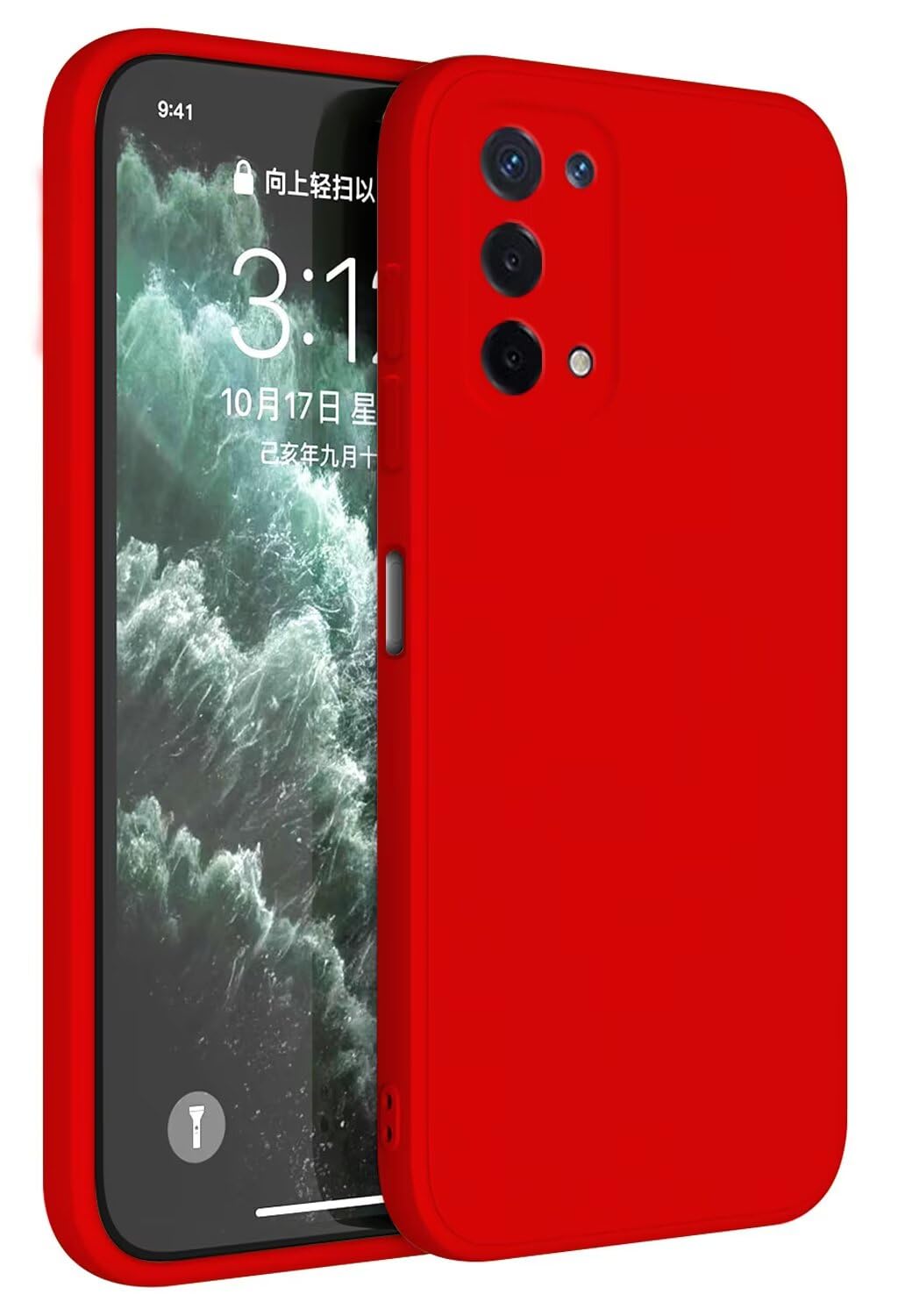 Topme Case Design for OPPO A54 5G / OPPO A74 5G (6.5" Inches) Cover, Tpu Silicone Case Skin Protector - China Red