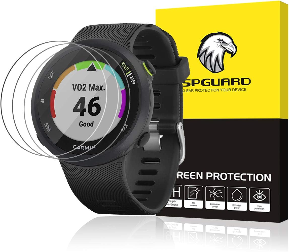 SPGUARD Screen Protector Compatible with Garmin Forerunner 45 Screen Protector, [3 Pack] Anti-Bubble Cover Screen Films for Garmin Forerunner 45 Smartwatch