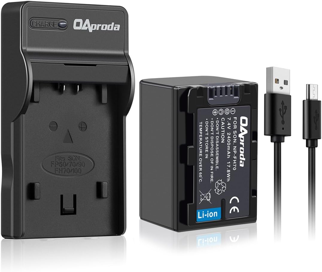 OAproda Batteries and USB Charger (NP-FH70)