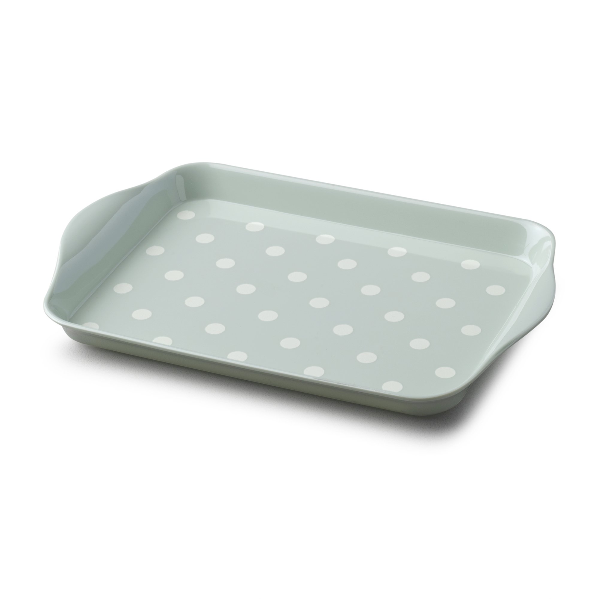 Zeal Mini Serving Tray, Dotty Design 18cm x 14cm Sage Green — image 1